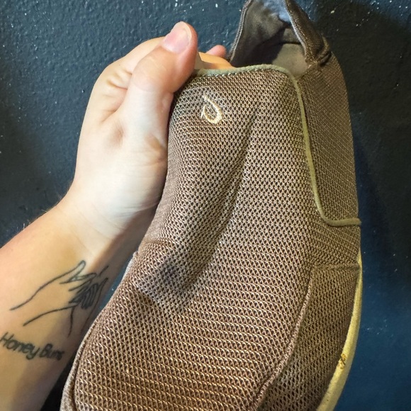 Men's Olukai Brown Mesh Nohea Slip On Shoes Size - Picture 9 of 9